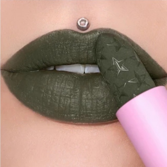 JEFREE STAR So Jaded Velvet Trap Lipstick NEW Moss Green - Picture 1 of 8